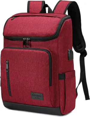 YALUNDISI Laptop Backpacks Travel Backpack Carry On Backpack Casual Daypack with USB Charging Port for Men Women Red