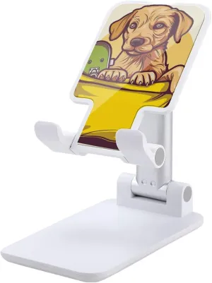 Yellow Grocery Bag Foldable Phone Holder, Available for All Smartphones