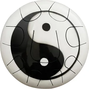 Yin Yang Designer Steel Tongue Drum 10” - Artistic Painted Design, 7 Tuning Scales, Premium Sound, Free Bag and Mallets - Rain Drum with 8-9 Precision-Cut Keys SD10W1 C Lydian 9 Tone