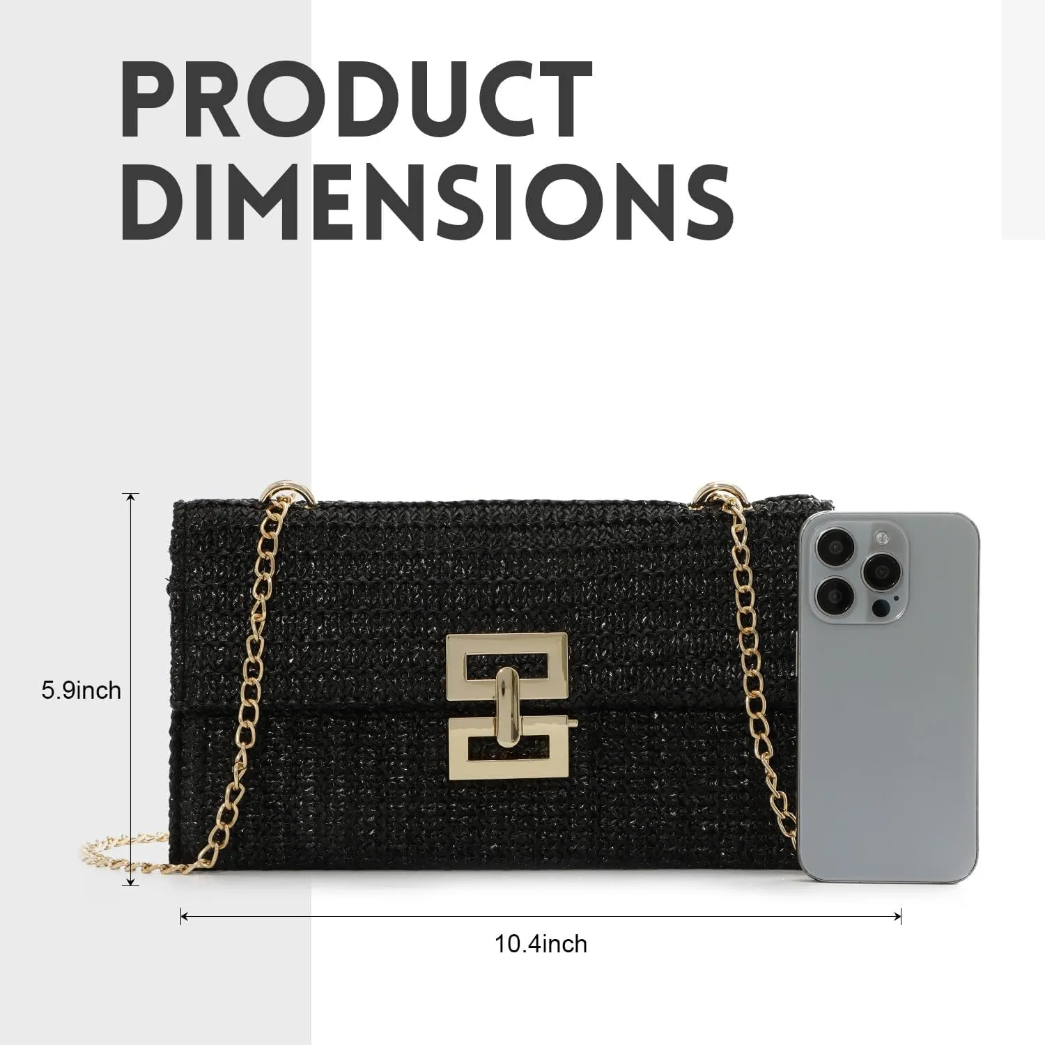 Ynport Straw Clutch Purses for Women Summer Woven Evening Handbags Wicker Rattan Envelope Wallet Chain Shoulder Bag 2025