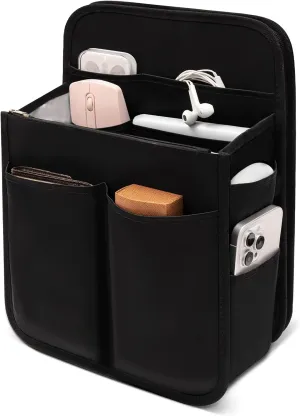 Yoillione Backpack Organizer Insert for Men and Women with Base Shaper - Lightweight Bag Organizer with High Capacity, 17 Pockets with Zipper (13'' Height, Black)