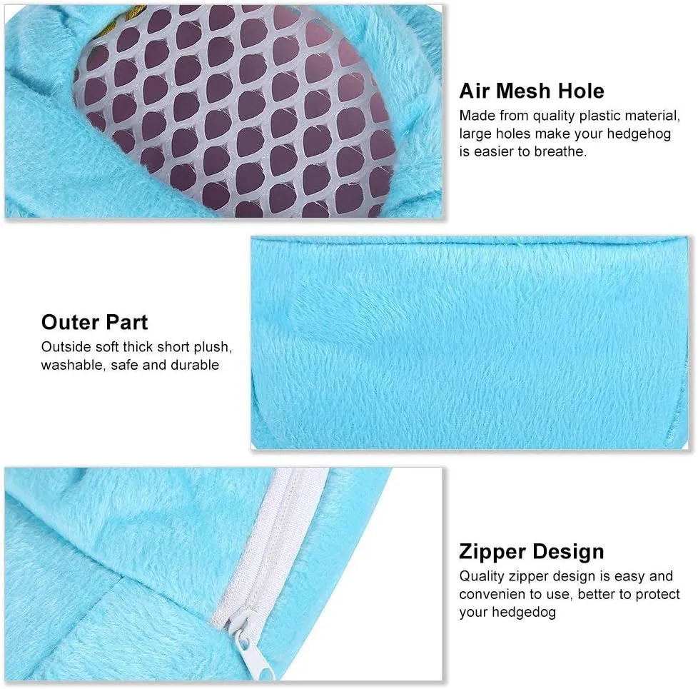 Yosoo Portable White Mesh African Hedgehog Hamster Breathable Pet Dog Carrier Bags Handbags Puppy Cat Travel Backpack (M, White Mesh - Blue)