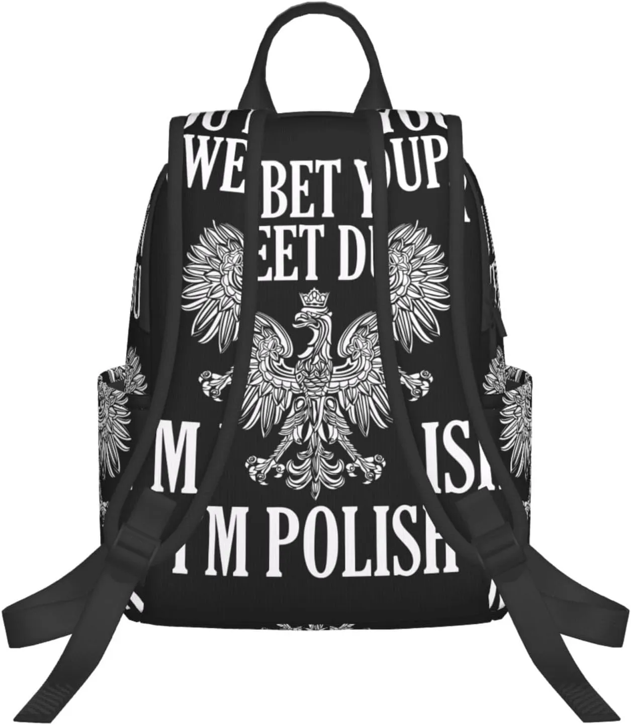 You Bet Your Sweet Dupa I'm Polish Travel Backpacks Casual Laptop Backpack Sport Rucksack Large Capacity Daypack Multi-Pockets Adjustable Strap Bag for Working Hiking