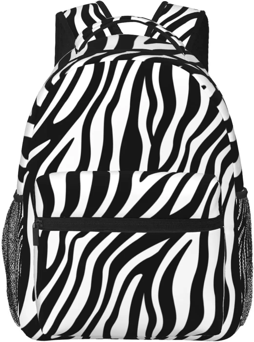 Zebra Black White Stripes Casual Backpack Travel Laptop Backpacks Lightweight Daypack Large Capacity Rucksack Notebook Bags Business Work Bag for Yoga Beach Hiking