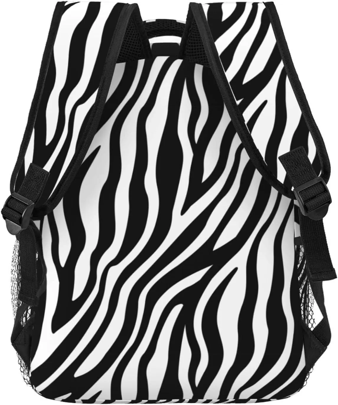 Zebra Black White Stripes Casual Backpack Travel Laptop Backpacks Lightweight Daypack Large Capacity Rucksack Notebook Bags Business Work Bag for Yoga Beach Hiking