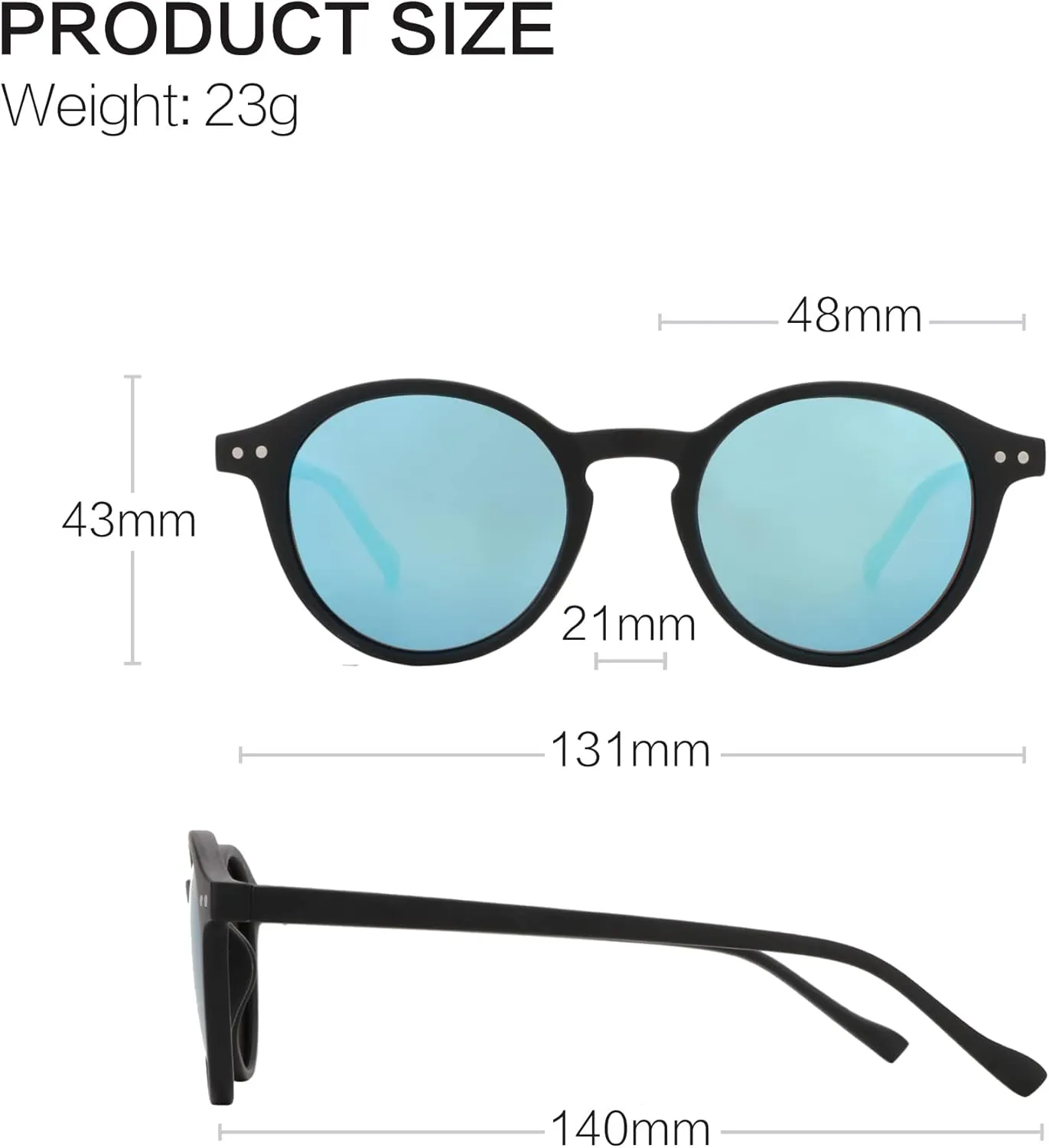 ZENOTTIC Polarized Round Sunglasses, Stylish Sunglasses for Men and Women Retro Classic, Multi-Style Selection