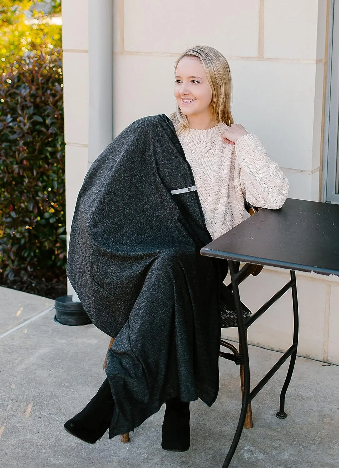 Zero Grid Infinity Travel Scarf Loop with Hidden Zipper Pockets for Passport, Phone, Cash, Cards