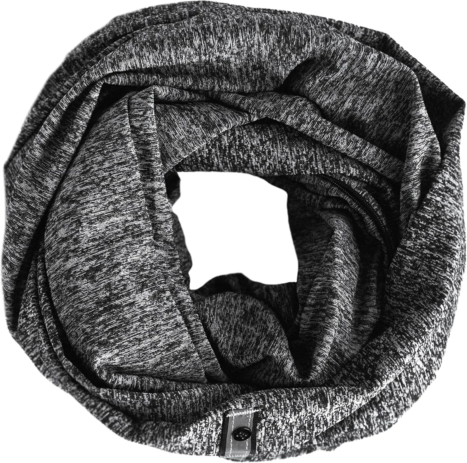 Zero Grid Infinity Travel Scarf Loop with Hidden Zipper Pockets for Passport, Phone, Cash, Cards