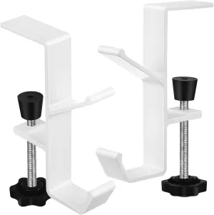 Zerodeko 2Pcs Desk Purse Hanger Hooks Hooks for Tables Strong Weight Bearing Design Easy to Install Secure Hanging for Handbags and Backpacks