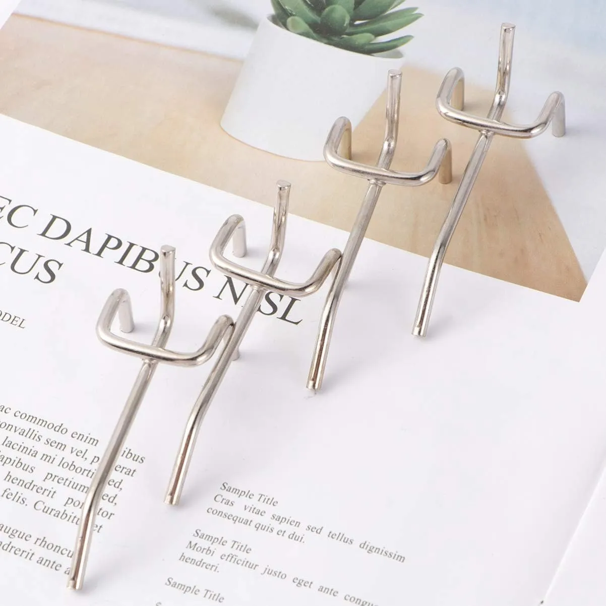Zerodeko 50Pcs Triangular Hole Board Hooks Hangers for Doors for Hanging Bags Towels Keys Storage for Dorms Apartments Bathrooms and Bedrooms