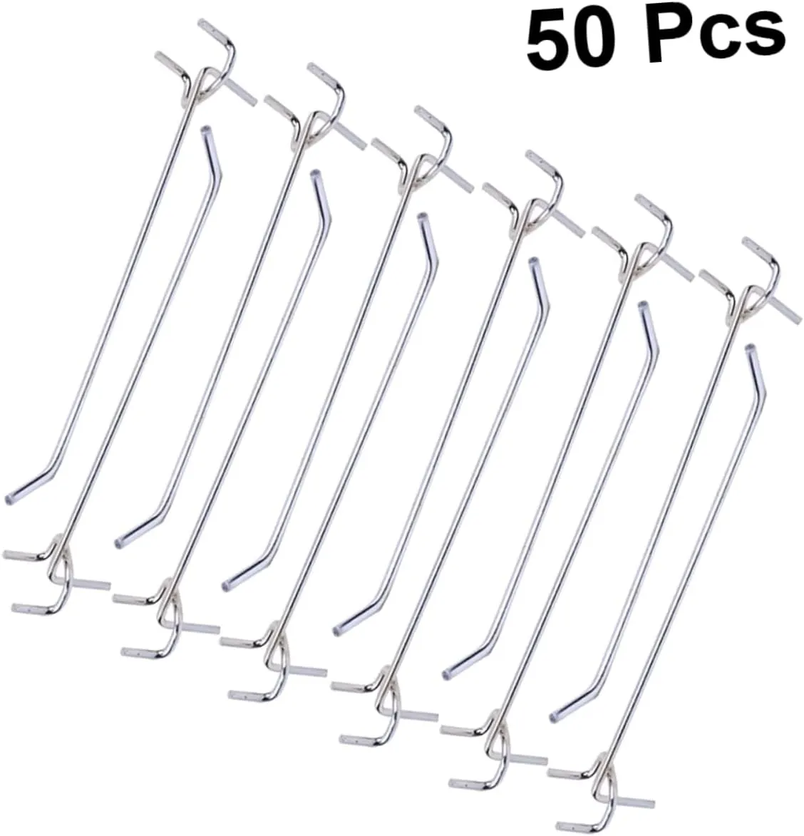 Zerodeko 50Pcs Triangular Hole Board Hooks Versatile Hanging Hooks for Doors Cabinets and Shelves Storage for Towels Keys and Bags No Tools Required