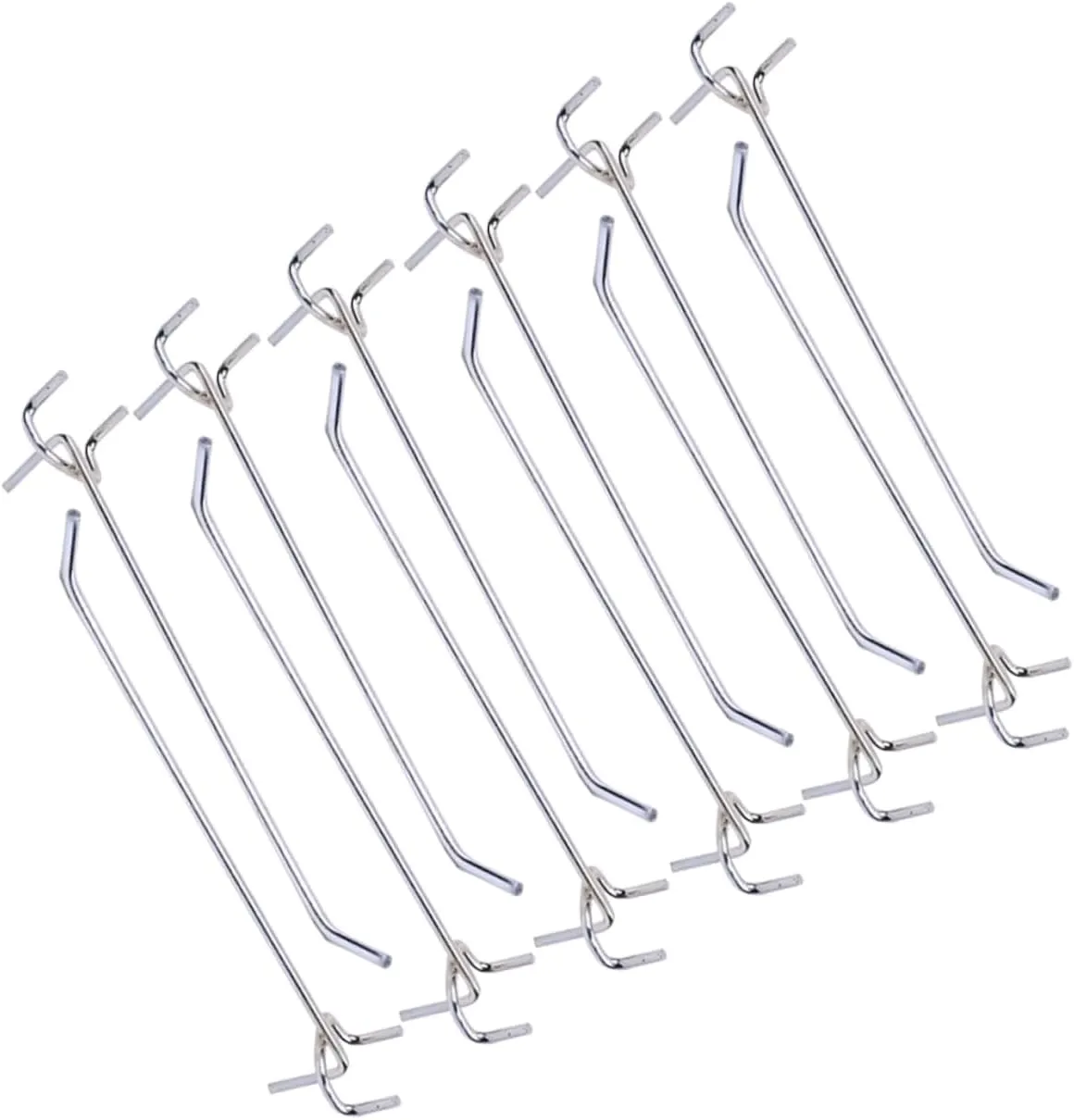 Zerodeko 50Pcs Triangular Hole Board Hooks Versatile Hanging Hooks for Doors Cabinets and Shelves Storage for Towels Keys and Bags No Tools Required