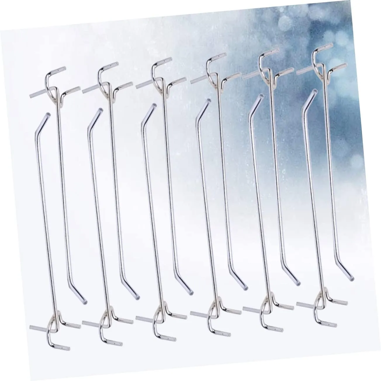Zerodeko 50Pcs Triangular Hole Board Hooks Versatile Hanging Hooks for Doors Cabinets and Shelves Storage for Towels Keys and Bags No Tools Required