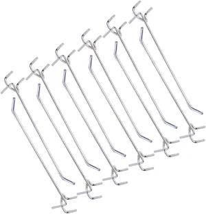 Zerodeko 50Pcs Triangular Hole Board Hooks Versatile Hanging Hooks for Doors Cabinets and Shelves Storage for Towels Keys and Bags No Tools Required