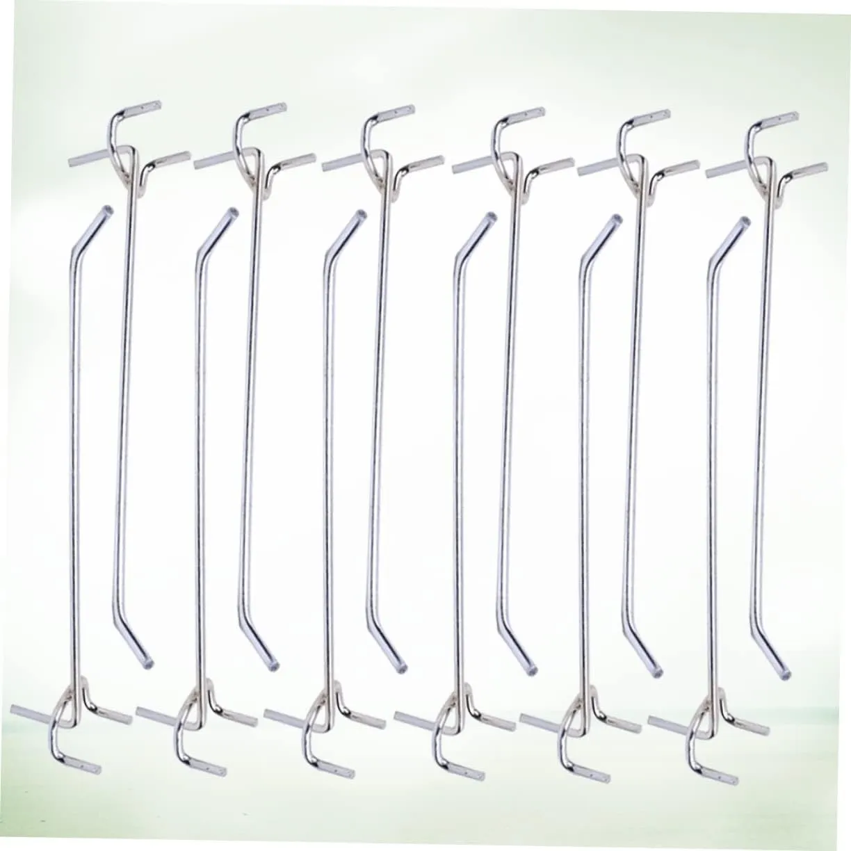 Zerodeko 50Pcs Triangular Hole Board Hooks Versatile Hanging Hooks for Doors Cabinets and Shelves Storage for Towels Keys and Bags No Tools Required
