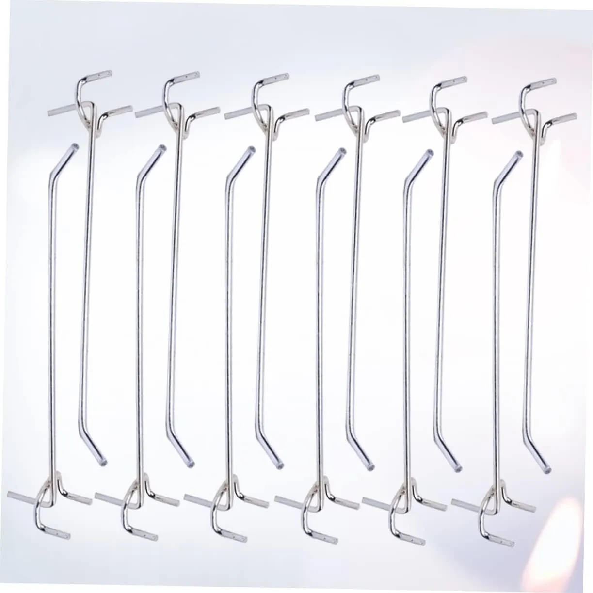 Zerodeko 50Pcs Triangular Hole Board Hooks Versatile Hanging Hooks for Doors Cabinets and Shelves Storage for Towels Keys and Bags No Tools Required
