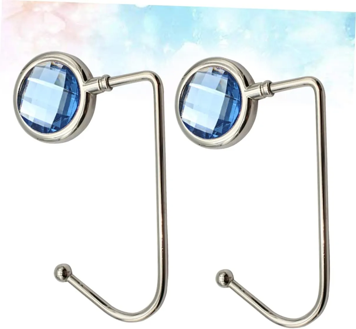 Zerodeko Purse Hooks 2 Pack Handbag Hooks for Desk Bag Hanger Instant Hanger No-Slip Pad Attractive Design