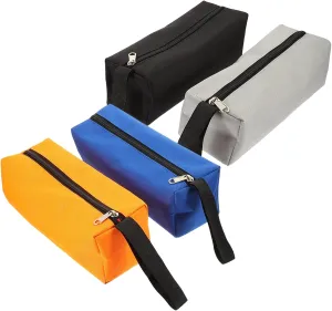 Zipper Utility Tool Bag 4pcs Canvas Pouch Organizer Tool Pouch for Storage Multi-purpose