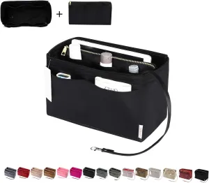 ZTUJO Purse Organizer Insert, Felt Bag Organizer with Metal Zipper, Handbag & Tote Shaper, For Speedy Neverfull Tote, 7 Sizes