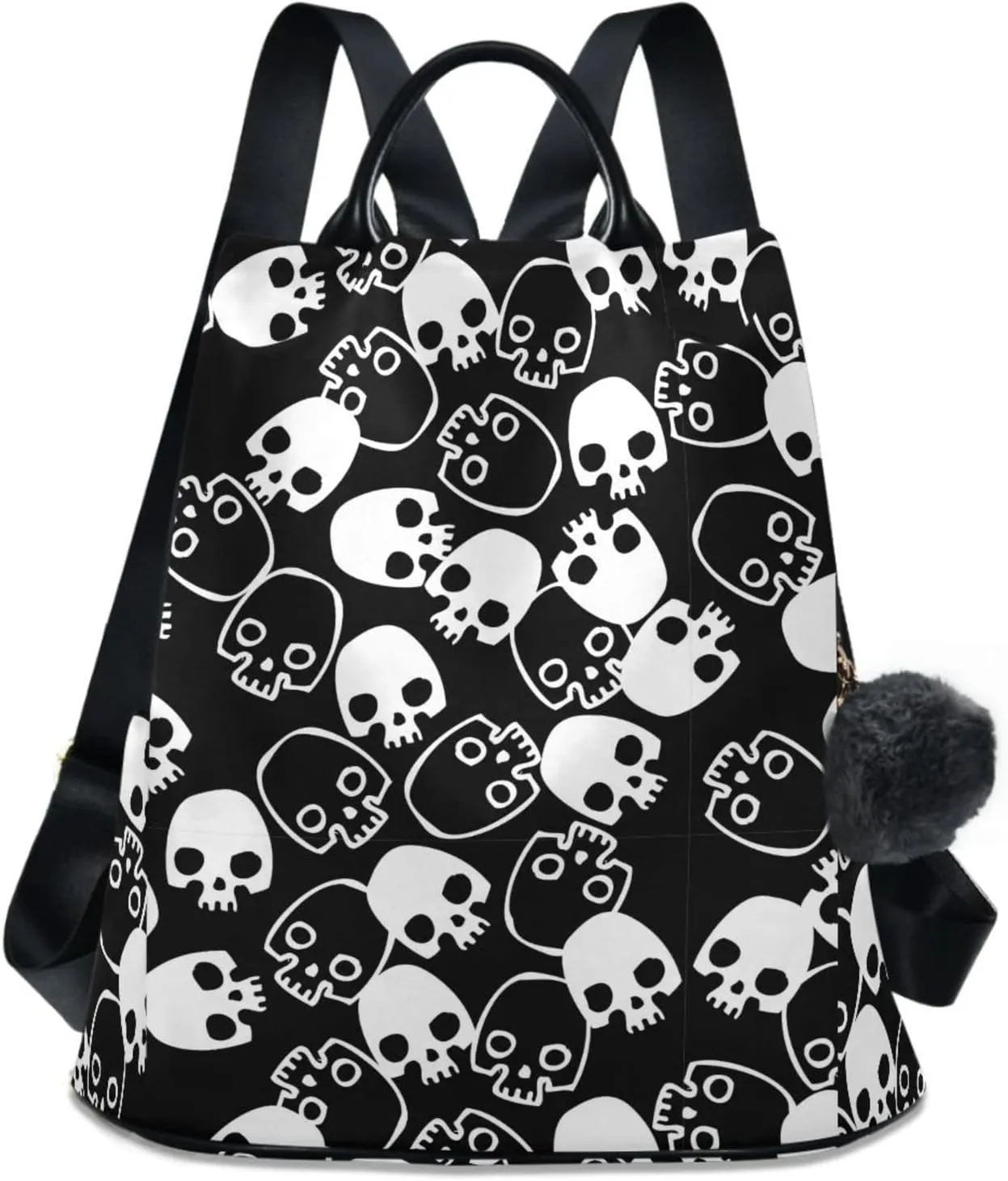 ZZKKO Skulls Backpack Purse for Women Rucksack Anti Theft Fashion Travel Lightweight Ladies Shoulder Bag